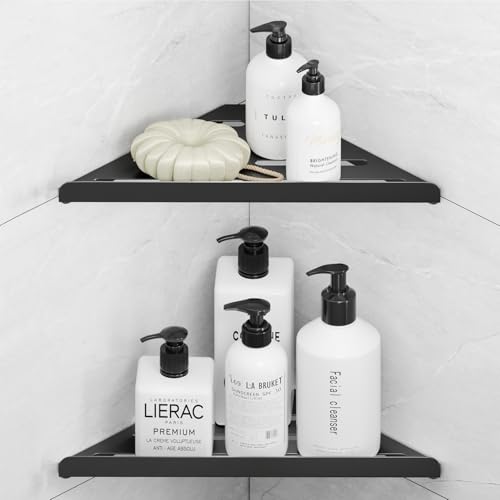 Shower Caddy Storage, Triangle Corner Shelf with A...