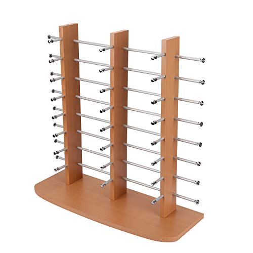 Polmart Sunglass / Eyewears Display Stand,Maple (Triple-Tower, 24-Pair Capacity)