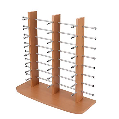 Polmart Sunglass / Eyewears Display Stand,Maple (Triple-Tower, 24-Pair Capacity)