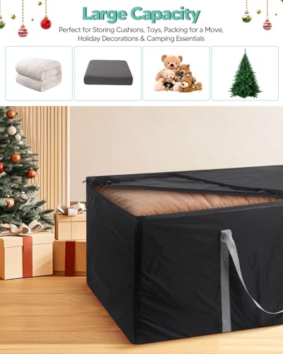 Uranshin Outdoor Patio Cushion Storage Bag with Zippers & Handles | Extra Large 177 Gallon Heavy Duty Large Storage Bags for Cushions, Pillows, Blankets Storage