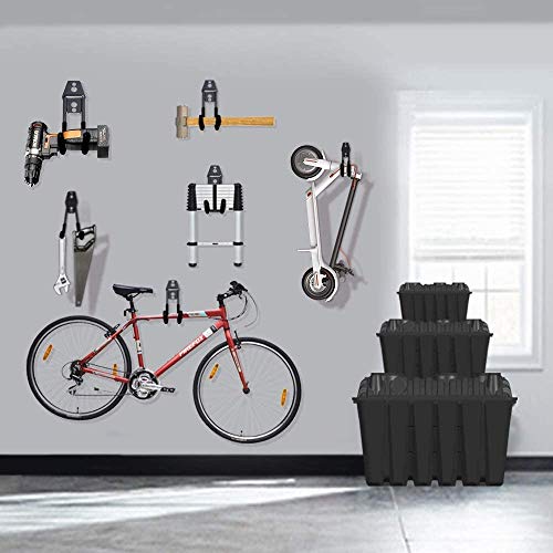 Garage Hooks, 12 Pack Wall Storage Hook Includes 2 Extension Cord Holder, Utility Organization, Heavy Duty Wall Mount Hangers for Hanging Bike, Ladder, Garden Tools