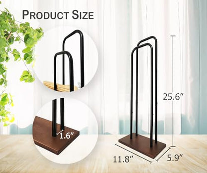 Hanger Stacker & Holder, Hanger Storage & Organizer Stand - 25.6" H | Portable Rack for Large Wire and Velvet Hanger Holder for Laundry Room, Commercial Hanger Storage (Black Small)