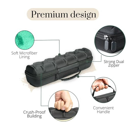 5 slots Hard watch travel case carry box display and Organizer, with flexible anti-move pillow fit small and large watches
