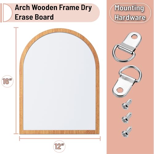 Mr. Pen- Dry Erase Board, 16" x 12", Wooden Frame, Boho Design
