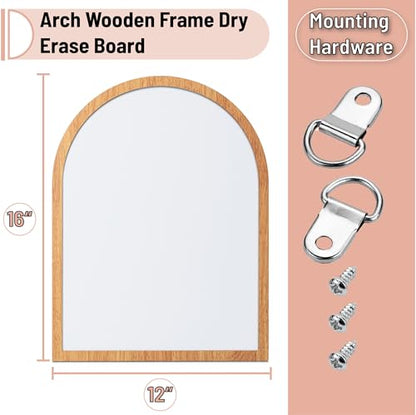 Mr. Pen- Dry Erase Board, 16" x 12", Wooden Frame, Boho Design