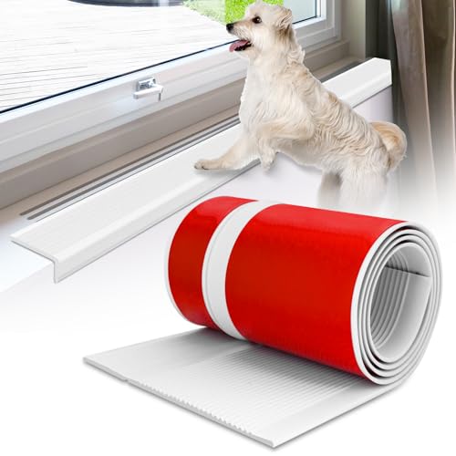 Dog Cat Scratching Window Sill Protector, Self-Adhesive Anti-Scratch Guard for Walls, Furniture - Slip Resistant Pet Shield