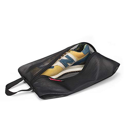 pack all Shoe Bag for Travel, Water-Resistant Shoe Pouch for Sports | Odor-Resistant, Dustproof, Portable, Soccer Cleats & Gym Storage, Fits Up to Size 11, 1 Pack, Black