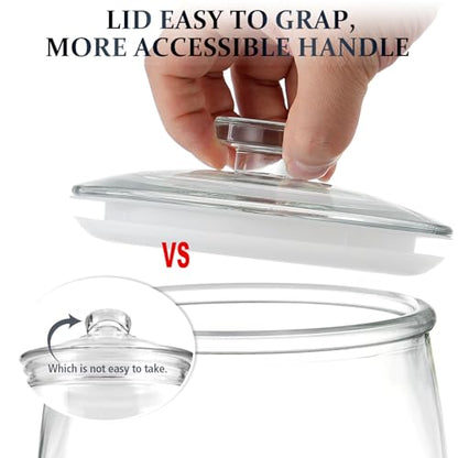 Wide Mouth Glass Jar with Airtight Lid, 1/2 Gal Clear Container