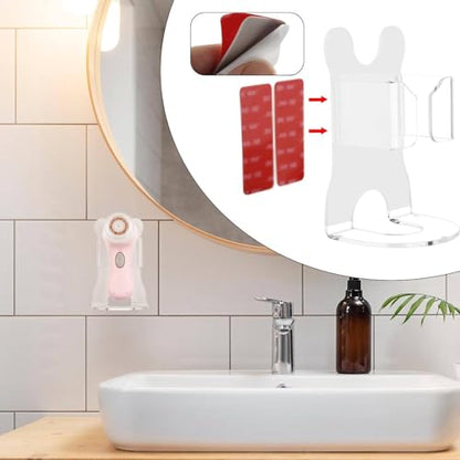 Beautyflier Electric Face Scrubber Holder, Clear Acrylic Holder Compatible with Clarisonic Mia 2 Cleaning Cleanser, Great for Massaging and Deep Cleansing (Holder Only)