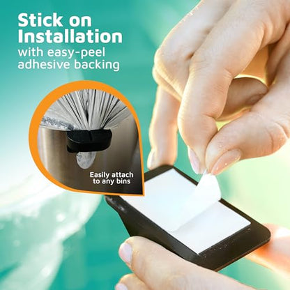PlasticMill Trash Bags Cinch Black, 6 Pack, To Hold Garbage Bags In Place.May not be compatible with some Garbage Can drawers or compacters.