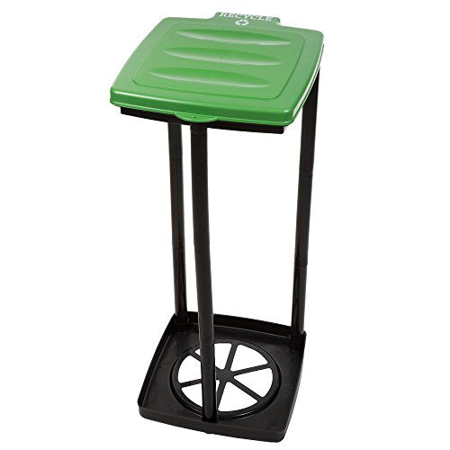 Portable Trash Bag Holder – Collapsible 13-Gallon Garbage Bin for Indoor/Outdoor Use, Camping, Recycling, and Parties – Durable Plastic Trash Can by Wakeman Outdoors (Green)