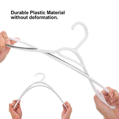 Plastic Clothes Hangers 30 Pack, Non Slip Coat Hanger Grey | Clothing Hangers with Rubber Grip, Thin Pants Hangers Space Saving, Closet Hangers for Adult Skirt Shirt Suits Dress