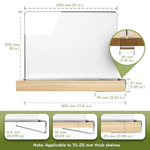 Acrylic Shelf Dividers for Closet Organization, Closet Shelf Divider, 6 Pack