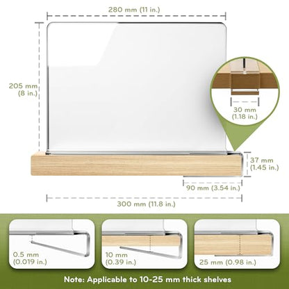 Acrylic Shelf Dividers for Closet Organization, Closet Shelf Divider, 6 Pack