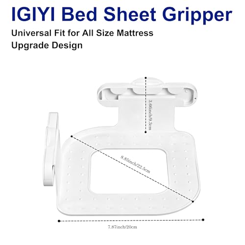 Bed Sheet Holders for Corners, 4 Pcs Lock Fitted Sheet Clips Fastener | Bed Sheet Grippers, Non-slip Heavy Duty Holder to Keep Sheets Tight, Fit Mattress Twin Full Queen King Size Beds Easy Install