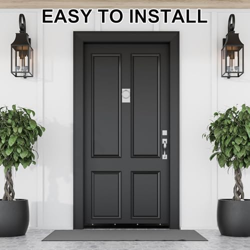 Frienda 2 Set Door Brush Bottom Sweep Brush Weather Stripping Aluminum Door Seal with Screws for Gaps up to 1 Inch, for Home, Commercial Gate, Fill Gaps Dust, Debris (1 x 36 Inch,Black)