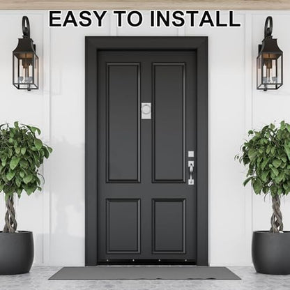 Frienda 2 Set Door Brush Bottom Sweep Brush Weather Stripping Aluminum Door Seal with Screws for Gaps up to 1 Inch, for Home, Commercial Gate, Fill Gaps Dust, Debris (1 x 36 Inch,Black)
