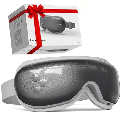 Eye Massager, Heated Massage Eye Mask | Compression Massage for Migraine Relief, Eye Strain, Dry Eyes and Improve Sleep, Gifts for Mom Dad Women Men, Wedding Gifts