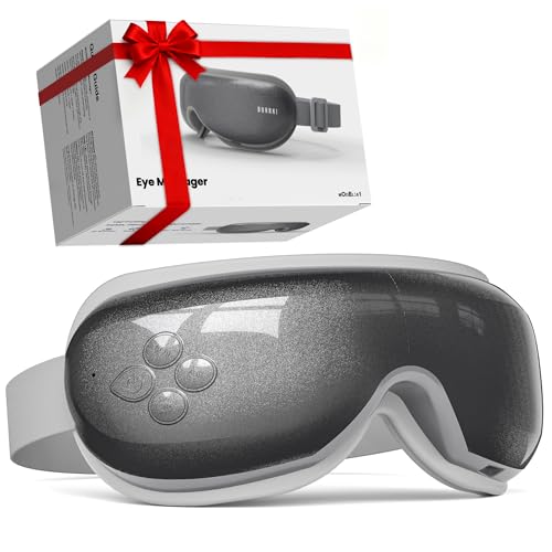 Eye Massager, Heated Massage Eye Mask (Stealth Grey | Faux Leather)