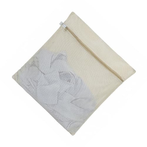 OTraki Durable Cotton Mesh Laundry Bags 16 x 20 Inches Breathable Wash Bags | Lingerie Bags with Zipper for Washing Delicates, Travel Wash Bags for Delicates, Clothes, Pants, Underwear, Bra, Socks