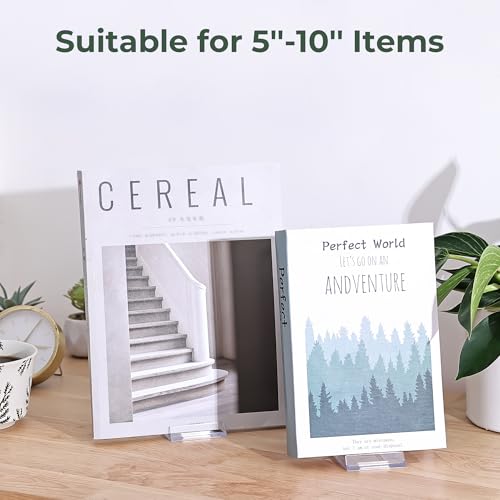 14 Pack Acrylic Book Display Stand - Adjustable Clear Easel Holder Display Collector Stand for Comic Books, CD DVD, Plates, Magazines, Postcard, Artworks, Collectibles & Home Office Decor