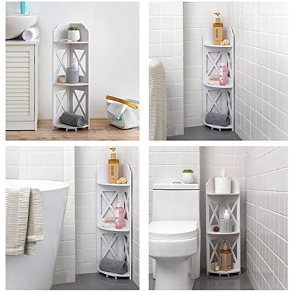J JINXIAMU Corner Shelf Small Bathroom: Frees Up 65% Bath Space for Renters