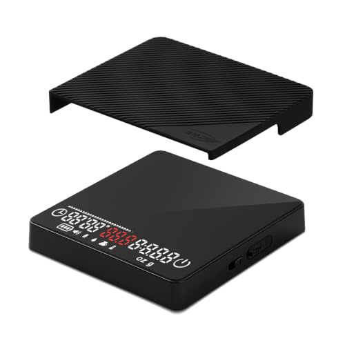 Espresso Coffee Scale with Timer, 2kg/0.1g High Pr... (Deep Black)