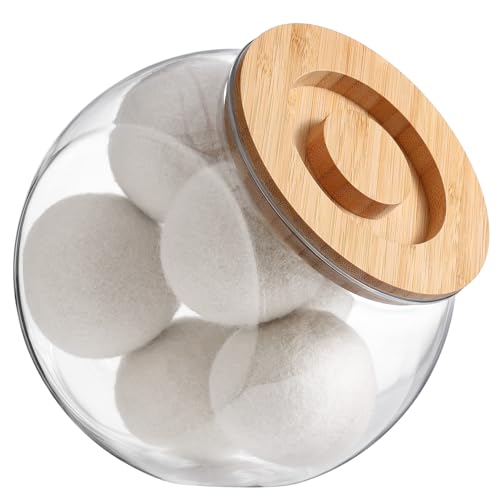 Laundry Pod Container,Dryer Ball Holder Dispenser,Laundry Room Organization | 0.85 Gal Plastic Dishwasher Pod Dispenser,Fabric Softener Dispenser Ball