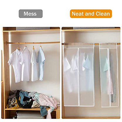 XIAKE Garment Bags M/oth-proof Dust Cover Coat Hanging Clothes Storage Bag Premium Thickened Clothing Organizer Moisture-proof Dust-proof Clothes Cover