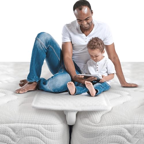 Greaton, 80” Bed Bridge Pad | Twin XL to King Mattress Converter Kit | Gap Filler for Adjustable Mattresses | Good for Guests Stay Overs & Family Room, White