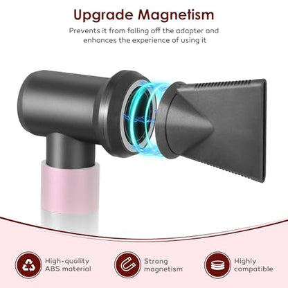 Professional Concentrator and Adapter Kit Compatible with Dyson Airwrap Styler, for Curling Iron Converting to Hair Dryer, with Hair Dryer Attachment Holder
