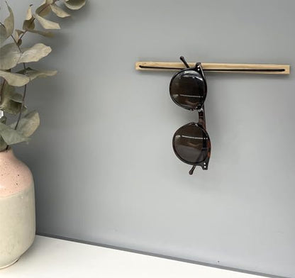 3PCS Wooden Sunglass Holder for Wall - Eyeglass Holder for Home, Wall-Mounted Sunglass Rack Stand - Keep your Reading Glasses, and Sunnies Organized and within Reach