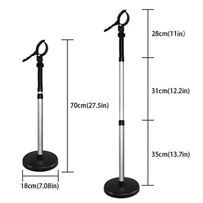 Hair Dryer Stand, 360 Degree Rotating Lazy Hair Dryer Stand Hand Free With Heavy Base, Hands-Free Blow Dryer Holder Countertop, Adjustable Height Countertop Stand
