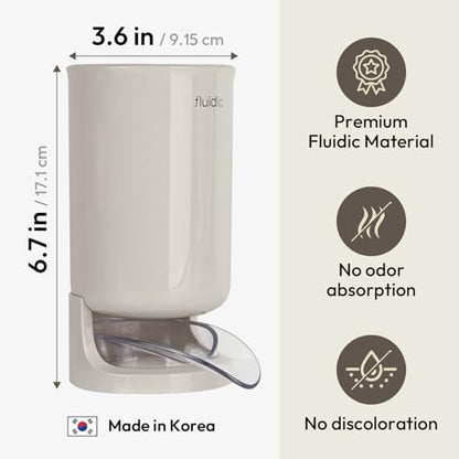Self-Draining Utensil Drying Holder - Beige | Small Utensil Cutlery Flatware Silverware Holder Drainer Cup for Kitchen Counter