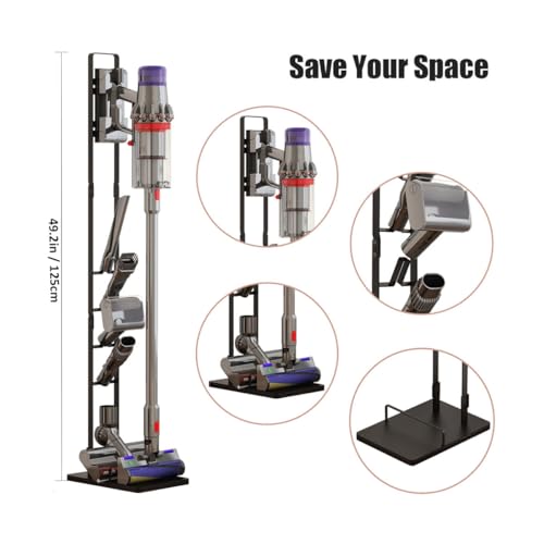 Foho Vacuum Stand Compatible for Dyson V15 V11 V10 V8 V7 V6, Stable Metal Storage Bracket Holder for Handheld DC30 DC31 DC34 DC35 DC58 DC59 DC62 Cordless Vacuum Cleaners & Accessories
