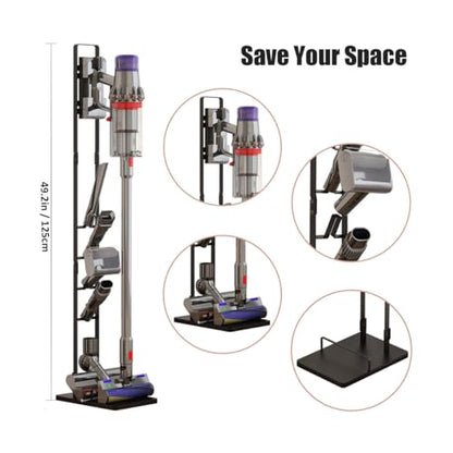 Foho Vacuum Stand Compatible for Dyson V15 V11 V10 V8 V7 V6, Stable Metal Storage Bracket Holder for Handheld DC30 DC31 DC34 DC35 DC58 DC59 DC62 Cordless Vacuum Cleaners & Accessories