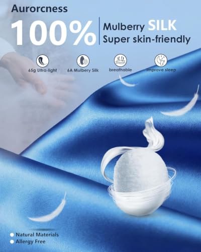 Aurorcness Heated Eye Mask for Dry Eyes – Cordless Warm Eye Compress, 100% Mulberry Silk Sleep Mask with Graphene Heating, 3 Heat Levels and Auto Shut-Off, Rechargeable & Washable