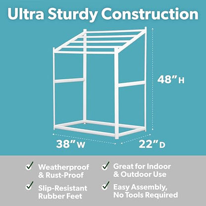 Coast Modern Pool Towel Rack – Choose Your Color - Outdoor & Indoor 5 Beach Towel PVC Drying Rack