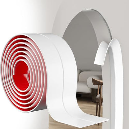 Flexible Wall Corner Guard (20ft) – Child & Pet Safe Edge Guards, Paintable & Removable Without Damage - Self-Adhesive Edge Protector for Baby Proofing, Furniture & Curved Corners (White)