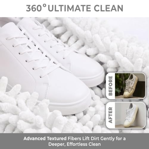 Shoe Washing Machine Bag 3PCS – Laundry Shoes Bag for Washer & Dryer | Reusable Shoe Cleaning Bag, 360° Deep Microfiber Clean,Self-Locking Zipper