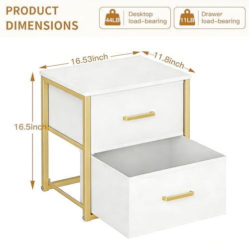 Stackable Storage Drawers, Closet Drawer Organizers and Storage | Storage Drawers for Clothes Small Fabric White 2 Drawer Dresser for Closet, Bedroom, Dorm, Office, Living Room, Under Bed