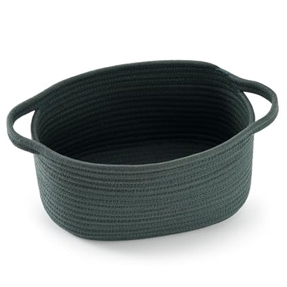 Happyiren Cute Woven Storage Basket – Hunter Green Empty Gift Burr Basket | Great for Halloween, Thanksgiving, Christmas, Birthday, Holiday Gifts; Eco-Friendly Organizer Bin for Nursery, Plants