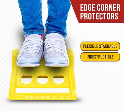 Mytee Products 20 Pack 4" Edge Protectors for Flatbed Trucks with Carrying Case - Ratchet Strap Corner Protectors Fits 2" 3" & 4" Winch Strap - Cargo Load Corner Guards for Tie-Down Accessories