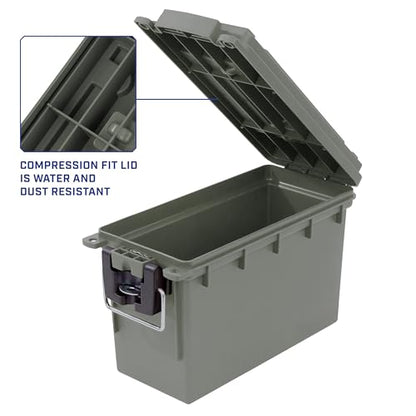 12626 Ammo Storage Box, Stackable .30 Cal Field Bo... (Green | Plastic)
