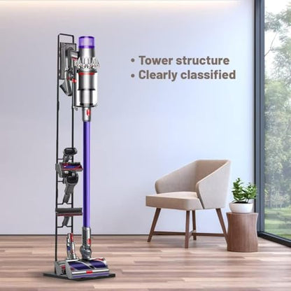 Foho Vacuum Stand Compatible for Dyson, Stable Metal Storage Bracket Holder Compatible for Dyson V6 V7 V8 V10 V11 Cordless Vacuum Cleaners & Accessories