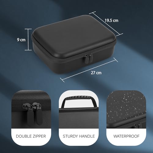 Hard Barber Accessories Case for Hair Clippers Cutting Barber Holder PU | Mens Hair Cutting, Barber Supplies Holder, Organizer Storage Bag, Guard Grooming Kit