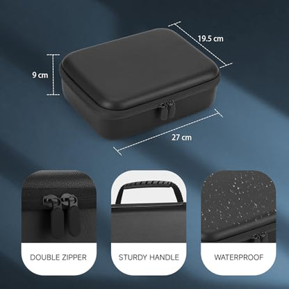Hard Barber Accessories Case for Hair Clippers Cutting Barber Holder PU | Mens Hair Cutting, Barber Supplies Holder, Organizer Storage Bag, Guard Grooming Kit