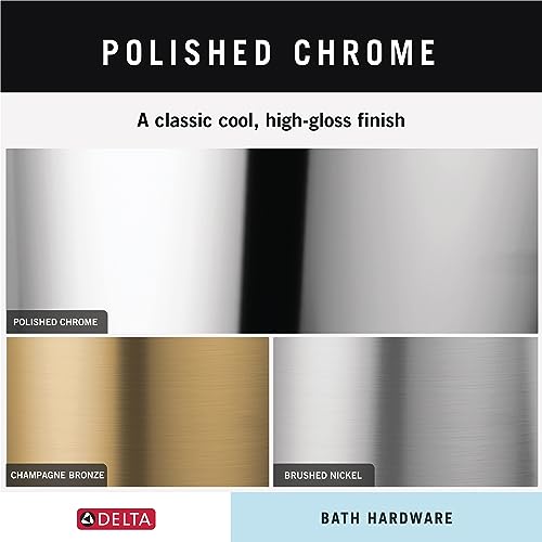 Delta Double Towel Hook for Bathroom or Kitchen| Polished Chrome | Cassidy Accessories