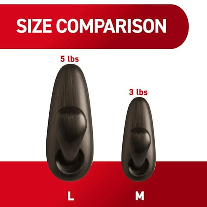 Command Forever Classic Large Metal Hooks, Damage Free Decorating, 2 Hooks | Adhesvie Metal Hooks For Damage Free Hanging, Good For Dorm Rooms, Rentals And Apartments, Removes Cleanly
