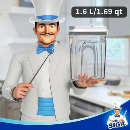 MR.SIGA Airtight Cereal Dispenser Set, Storage Containers for Dry Goods